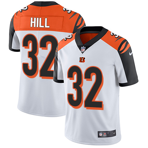 Nike Bengals #32 Jeremy Hill White Men's Stitched NFL Vapor Untouchable Limited Jersey - Click Image to Close